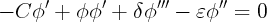       '      '      '''      ''
- Cf   +  ff  +  df   -  ef   =  0
